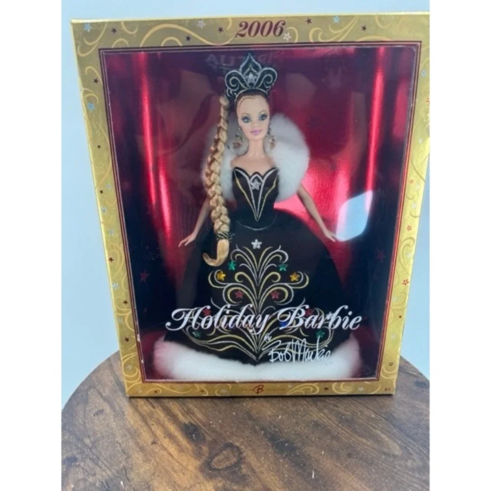 Vintage NEW Mattel 2006 Holiday Barbie Bob Mackie Black Gown Special Edition